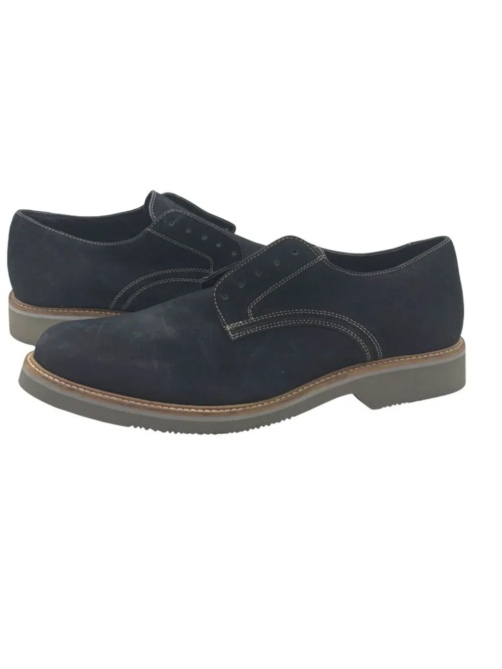 14th & Union Men’s Suede Casual Oxfords, Navy, Size 11